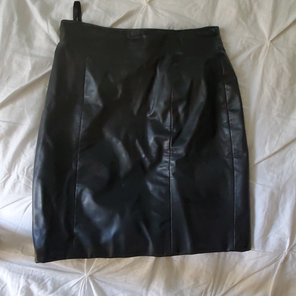 Vintage real leather highwasted skirt